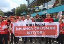 A101 SOSYAL İŞ SENDİKASI TARAFINDAN PROTESTO EDİLDİ